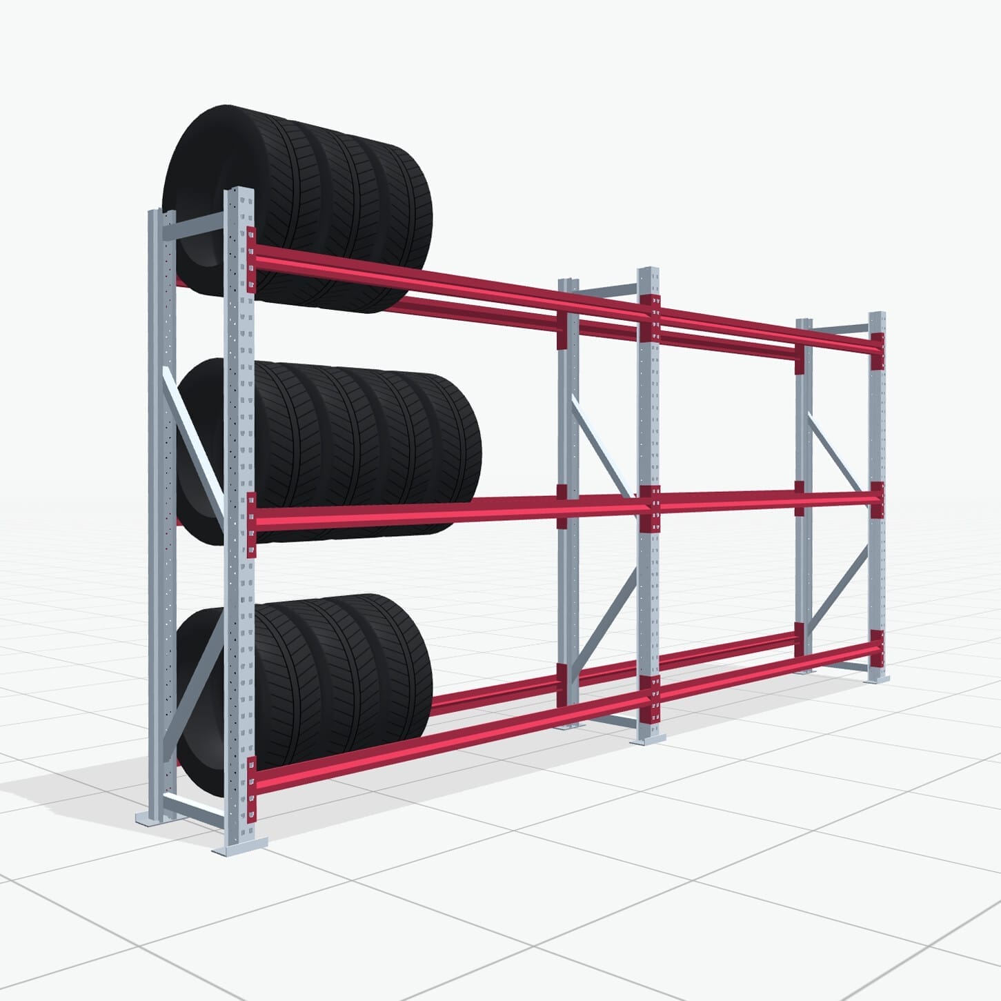 Bandenstellingen RSX 5000, H: 2.000 mm, B: 4.177 mm mm, D: 500 mm (16 - 18