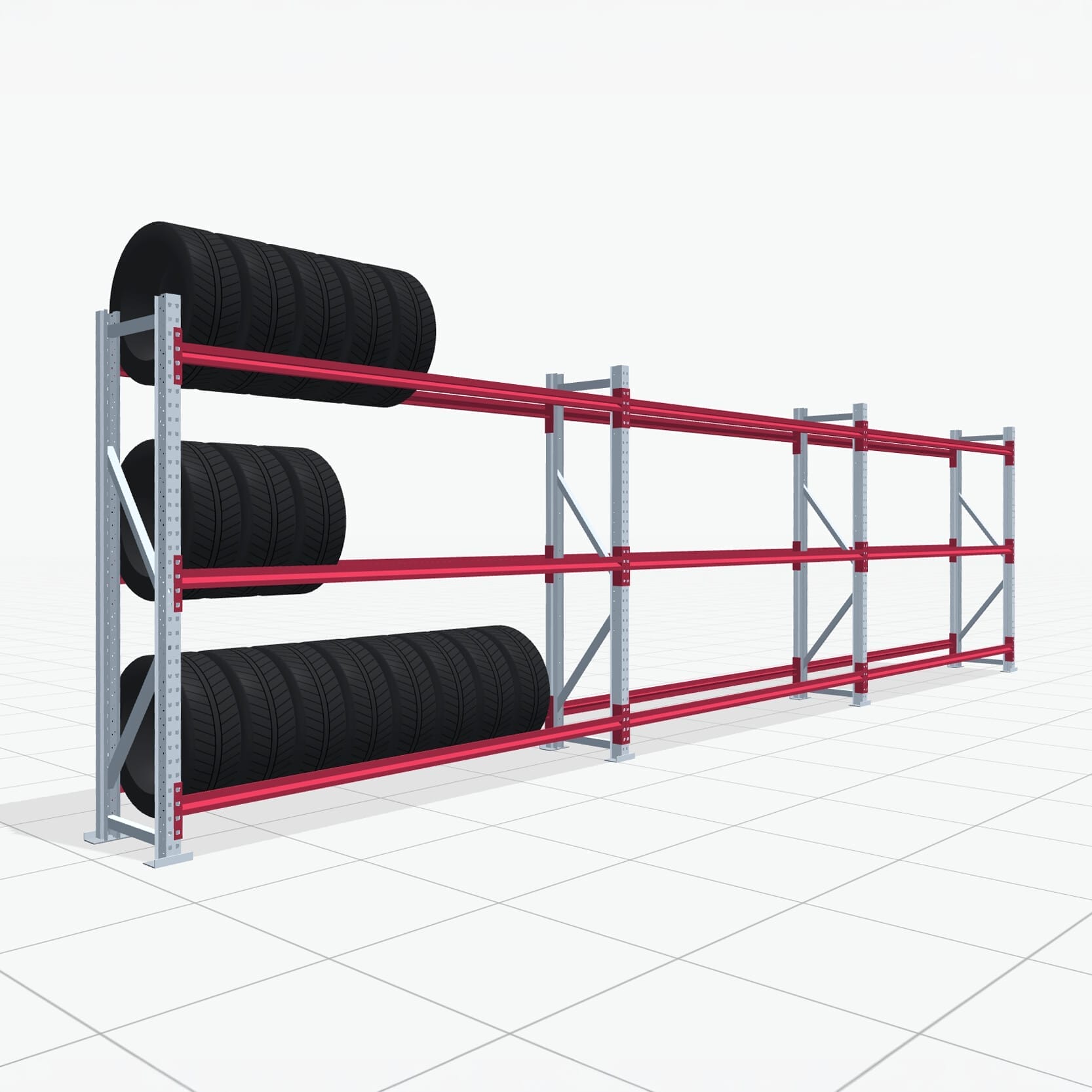 Bandenstellingen RSX 5000, H: 2.000 mm, B: 7.718 mm mm, D: 500 mm (16 - 18