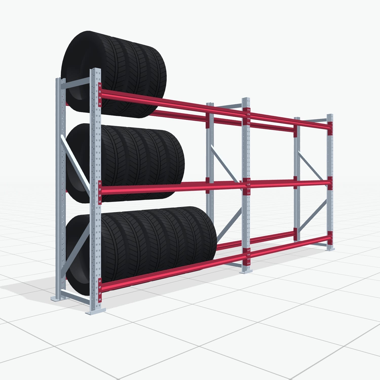 Bandenstellingen RSX 5000, H: 2.000 mm, B: 4.177 mm mm, D: 600 mm (19 - 21