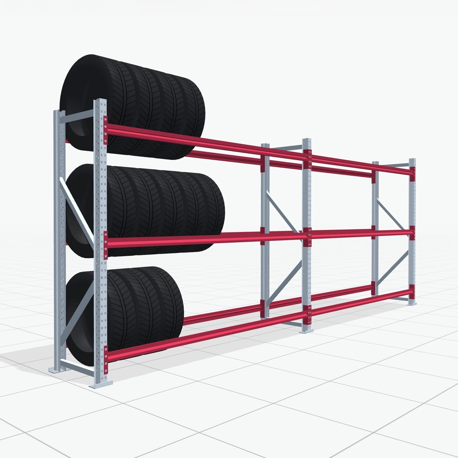 Bandenstellingen RSX 5000, H: 2.000 mm, B: 5.167 mm mm, D: 600 mm (19 - 21