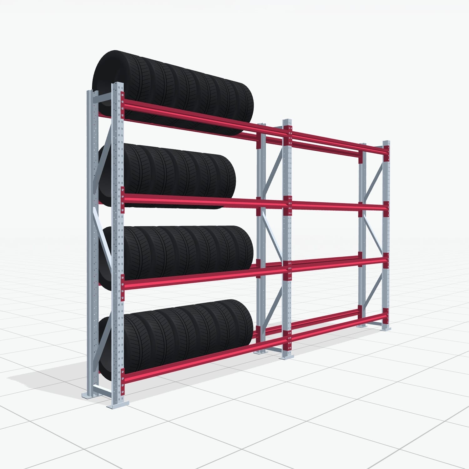 Bandenstellingen RSX 5000, H: 2.400 mm, B: 5.167 mm mm, D: 400 mm (13 - 15