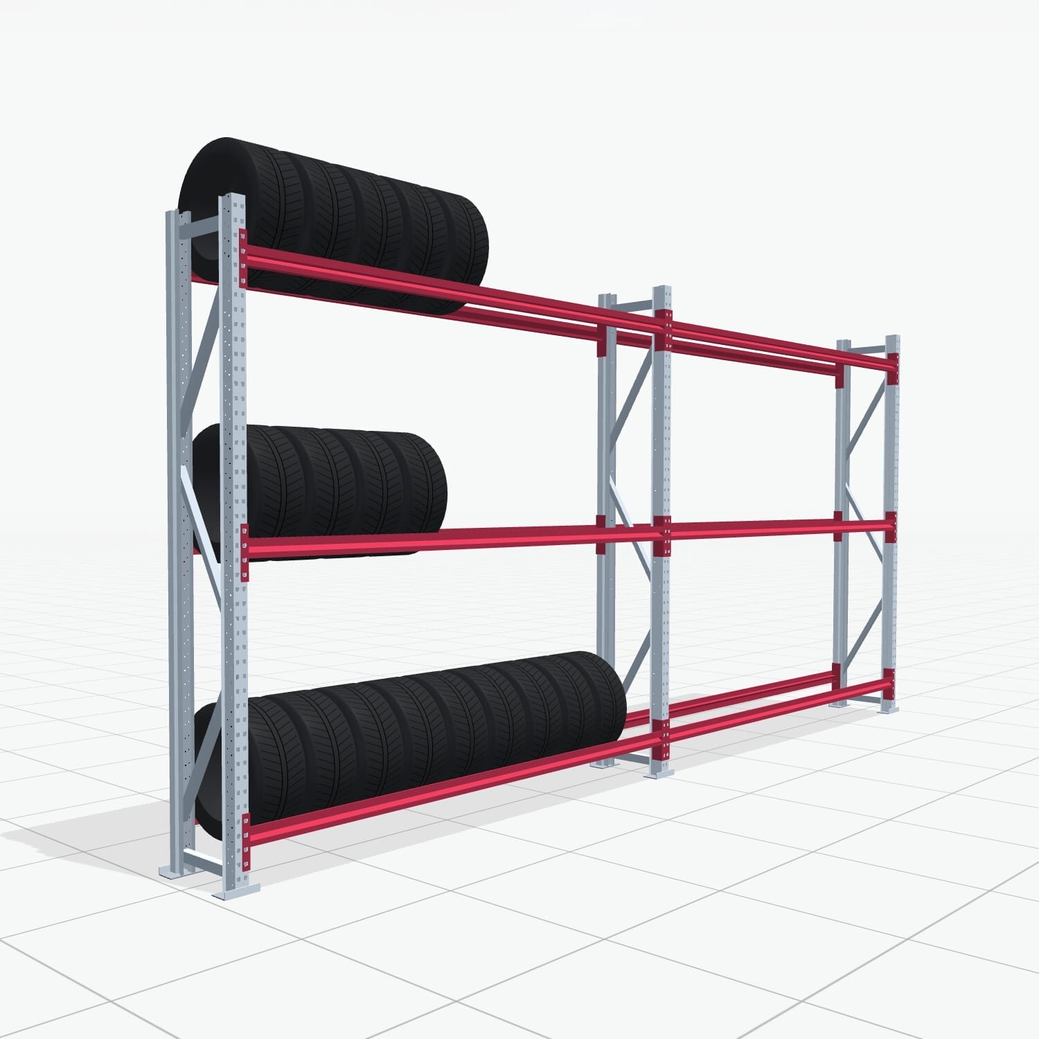 Bandenstellingen RSX 5000, H: 2.400 mm, B: 5.167 mm mm, D: 400 mm (13 - 15