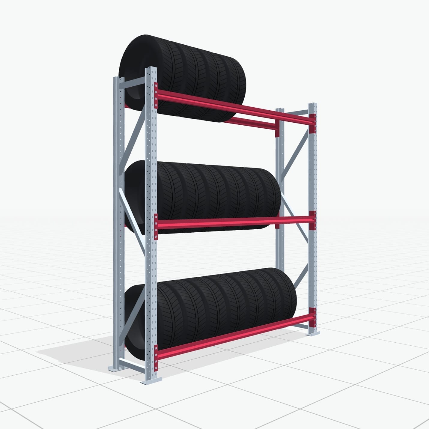 Bandenstellingen RSX 5000, H: 2.400 mm, B: 2.121 mm mm, D: 500 mm (16 - 18