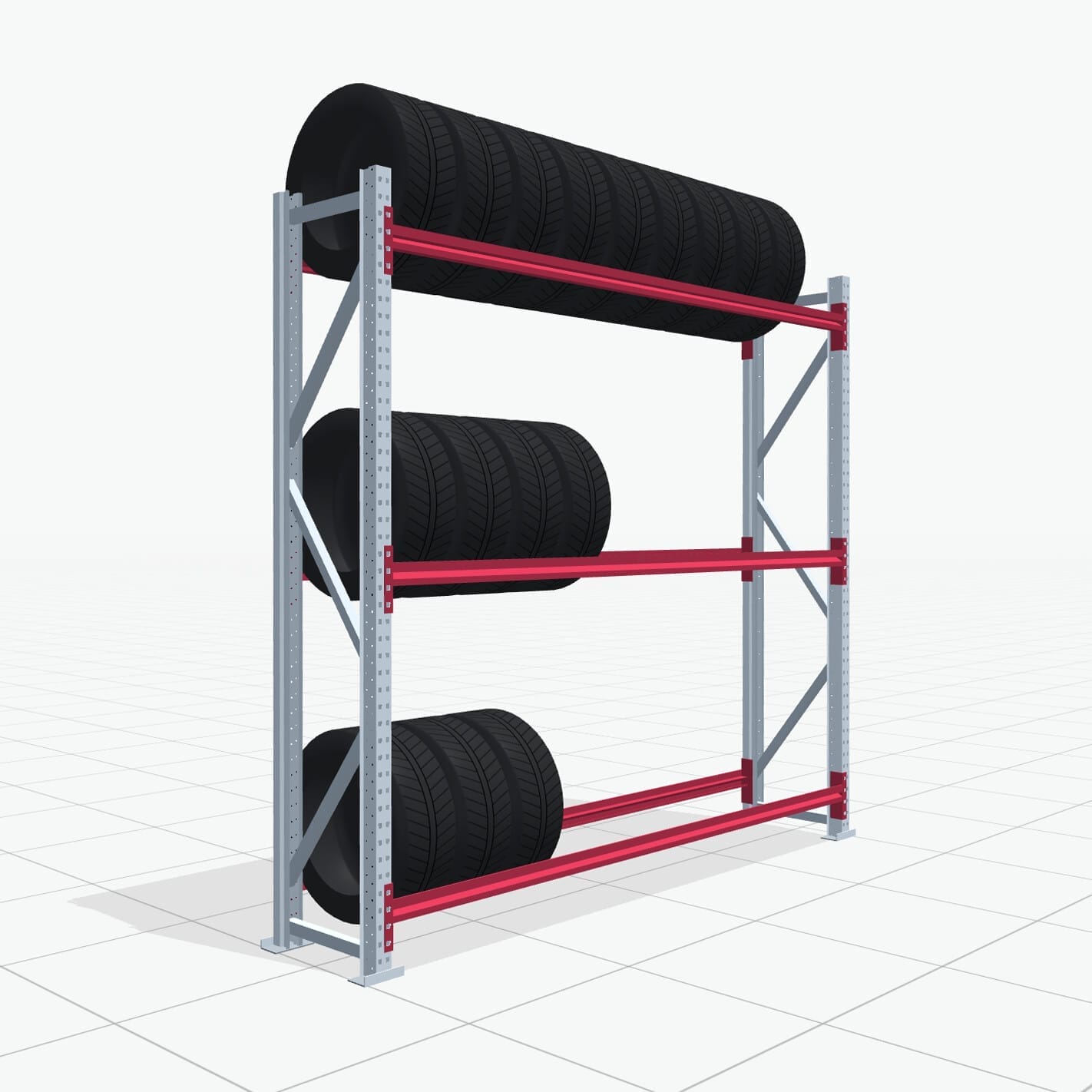 Bandenstellingen RSX 5000, H: 2.400 mm, B: 2.616 mm mm, D: 500 mm (16 - 18