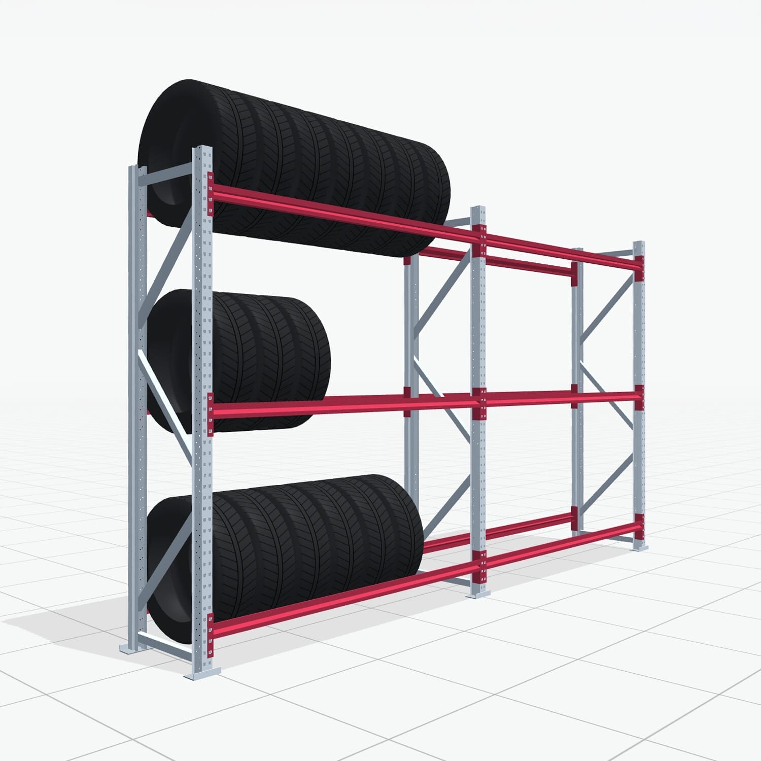 Bandenstellingen RSX 5000, H: 2.400 mm, B: 4.177 mm mm, D: 600 mm (19 - 21