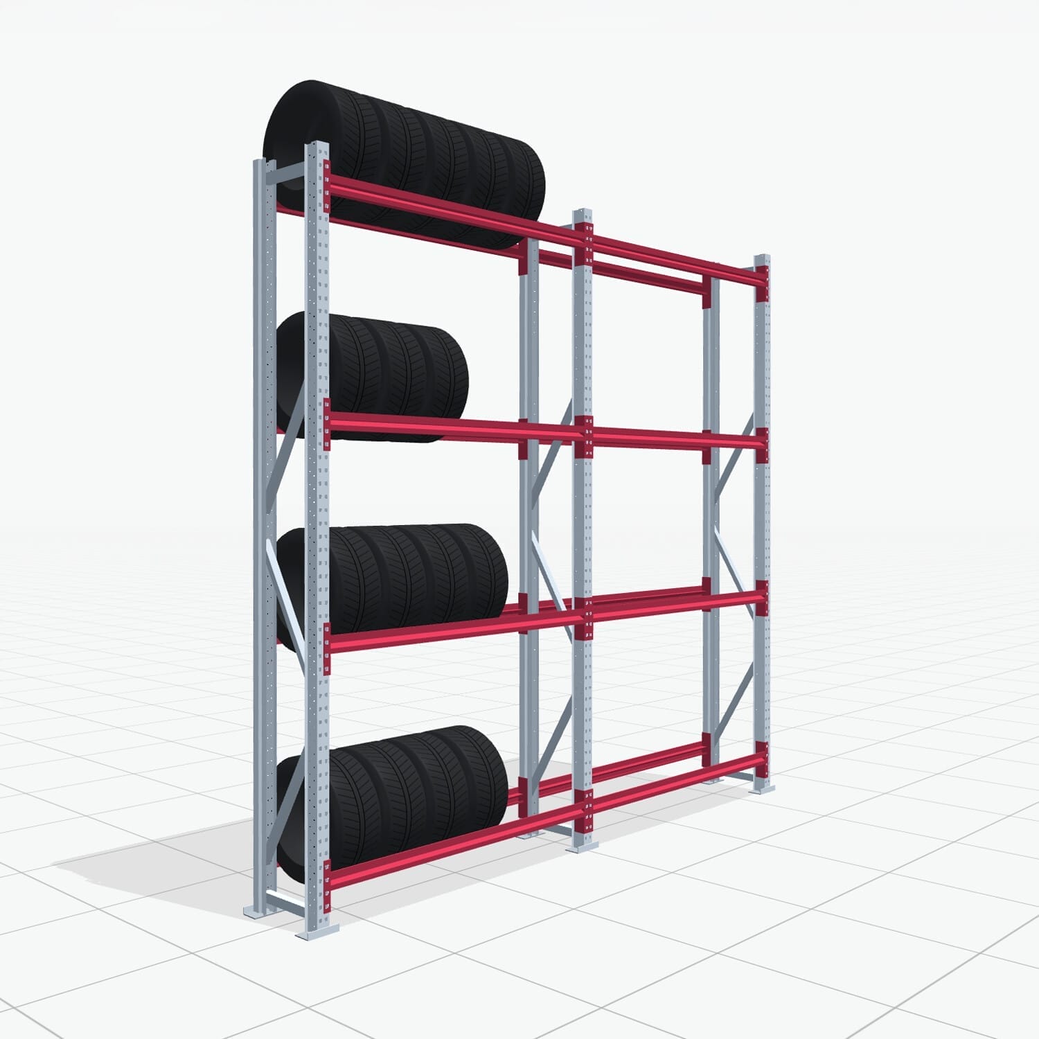 Bandenstellingen RSX 5000, H: 3.000 mm, B: 3.187 mm mm, D: 400 mm (13 - 15