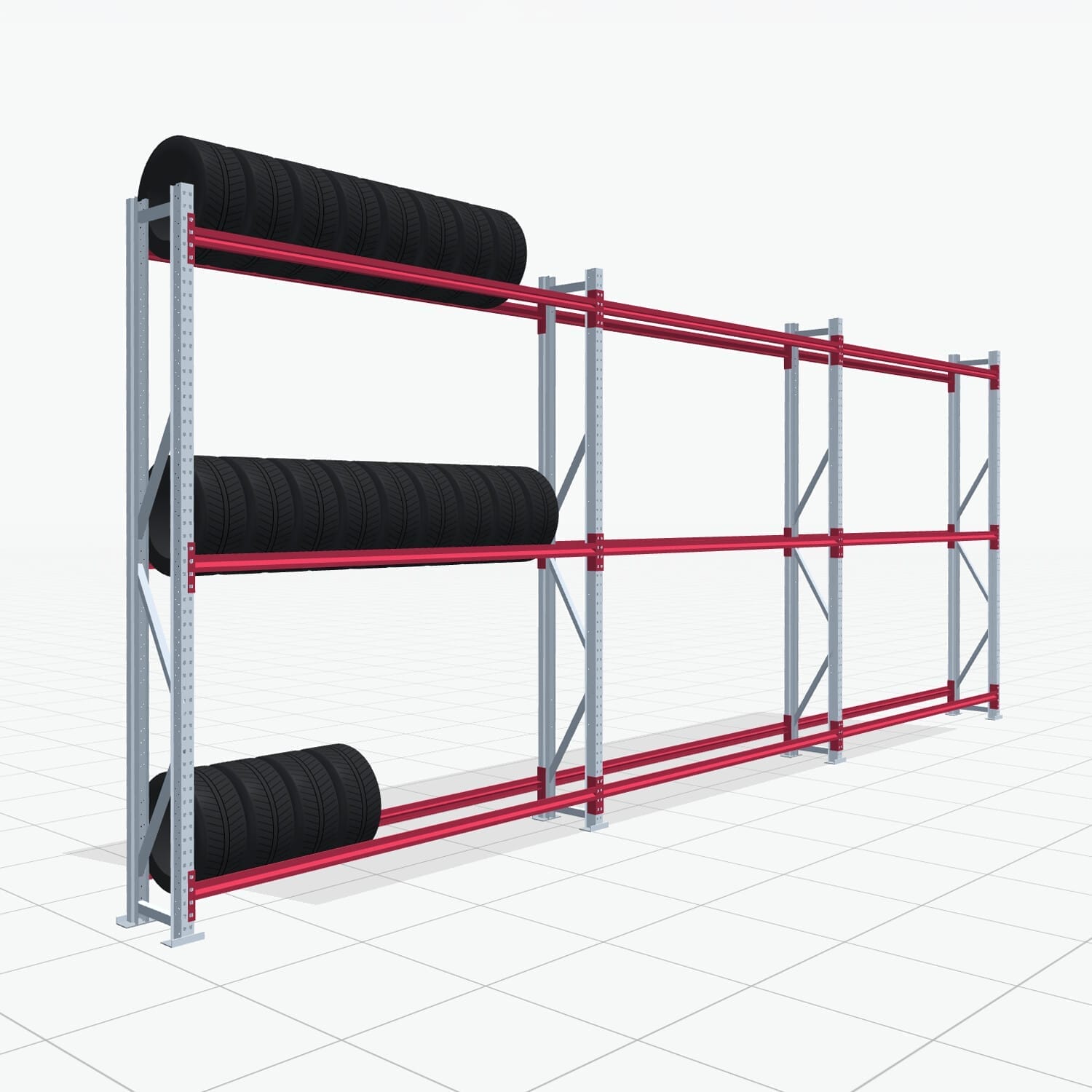 Bandenstellingen RSX 5000, H: 3.000 mm, B: 7.718 mm mm, D: 400 mm (13 - 15