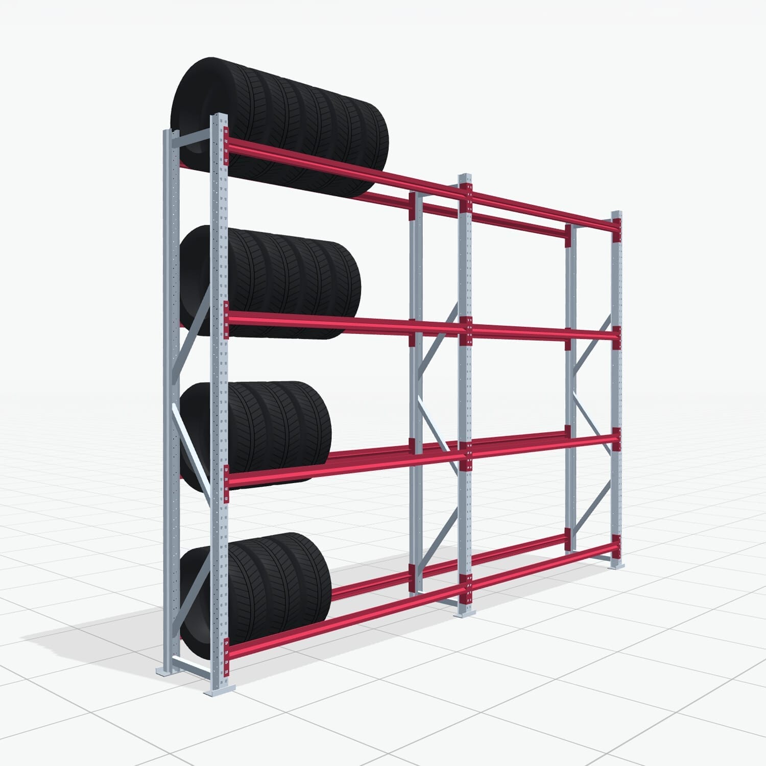 Bandenstellingen RSX 5000, H: 3.000 mm, B: 4.177 mm mm, D: 500 mm (16 - 18
