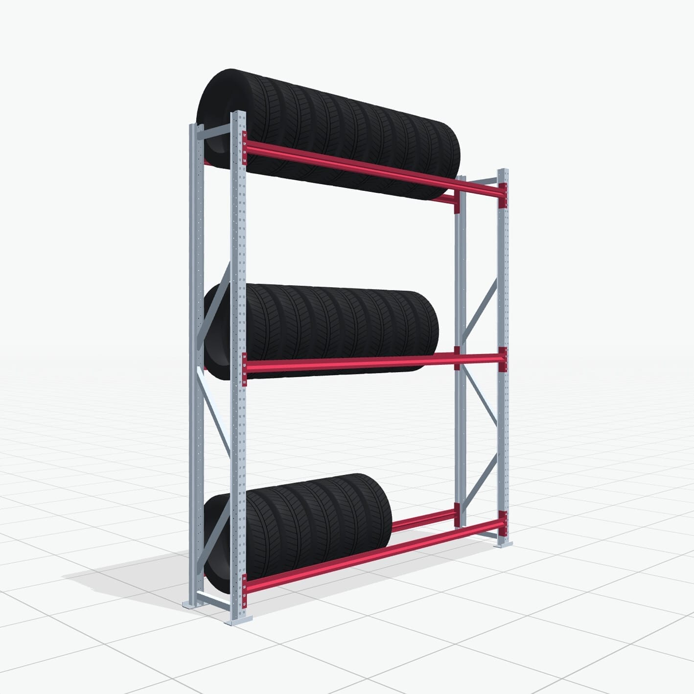 Bandenstellingen RSX 5000, H: 3.000 mm, B: 2.616 mm mm, D: 500 mm (16 - 18